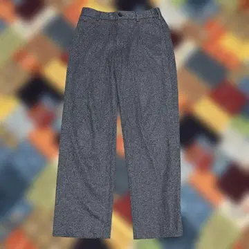 유니클로 턱 와이드 팬츠 헤링본