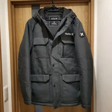 Hurley 후드 부착 그레이 다운 자켓 M
