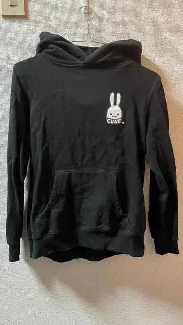 CUNE 후드티 풀오버 블랙 S