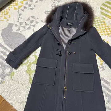 JILL 그레이 더플 코트 퍼 포함