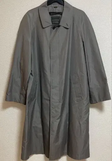 SANYO COAT 산요 코트 스탠드 카라 그레이 면