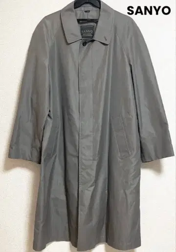 SANYO COAT 산요 코트 스탠드 카라 그레이 면