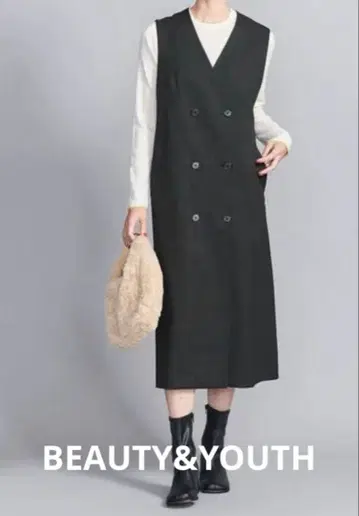 헤링본 오버롤 스커트 & 베스트