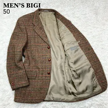 [ 새상품급 ] 남성용 비기 트위드 테일러드 자켓 호두 단추 XL 브라운