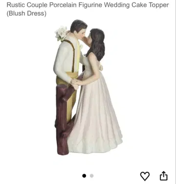 RUSTIC COUPLE FIGUR 케이크 토퍼 웨딩