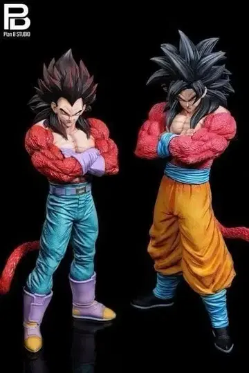 드래곤볼 GT 손오공 베지터 슈퍼 사이어인 4 레진 키트 세트