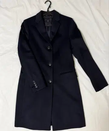 유니클로 울 캐시미어 체스터 코트 네이비 S 사이즈
