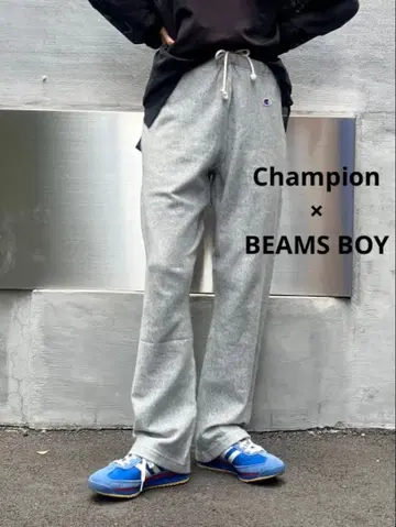 Champion x BEAMS BOY 별주 로고 리버스 위브 팬츠