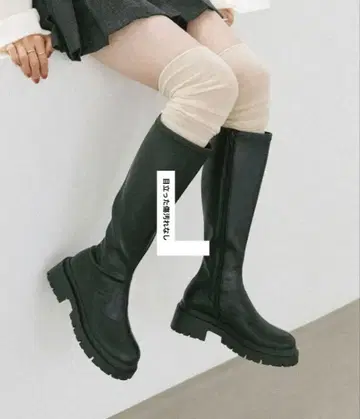 Heather 인힐 스트레치 롱 부츠 블랙 L