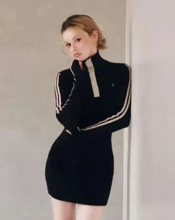 andmary 조이 포켓 미니 드레스 블랙