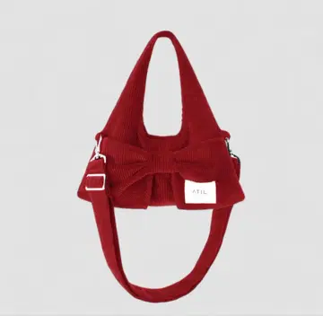 ATIL STUDIO 코듀로이 미니 리본 백