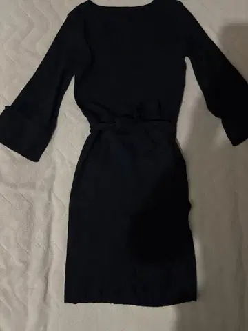 블랙 타이트 니트 원피스