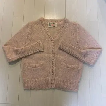 케이티스 브랜드 라이트 핑크 니트 가디건