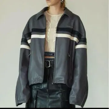 플랭크 프로젝트 모터 사이클 페이크 가죽 자켓