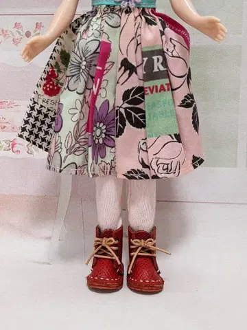 리카짱이나 네오 브라이스용 귀여운 가죽 인형 부츠 신발 핸드메이드