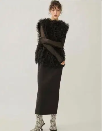 AMERI I LINE TULLE VEST SET DRESS