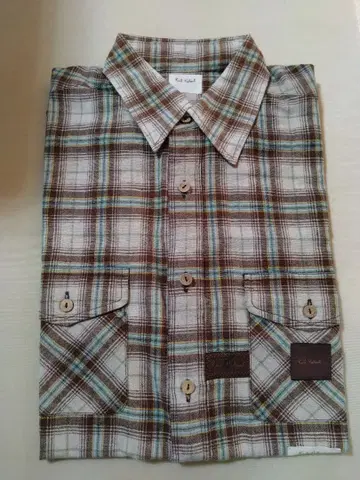 칼 헬무트 체크 무늬 반팔 셔츠