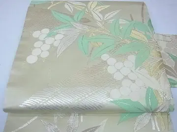 기모노 무스비 9촌 나고야 오비 남문 금은사 순수 실크 sb182