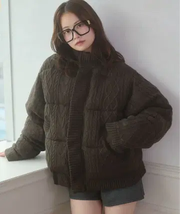 Ambre Neige volume knit padded jacke