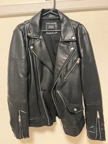 블랙 더블 라이더 자켓 남성용 S 사이즈