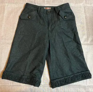 핑크하우스 장미 모티브 숏팬츠 다크 그레이