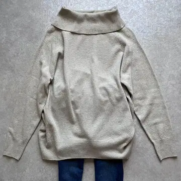 루니 얇은 소재 울 100% 터틀넥