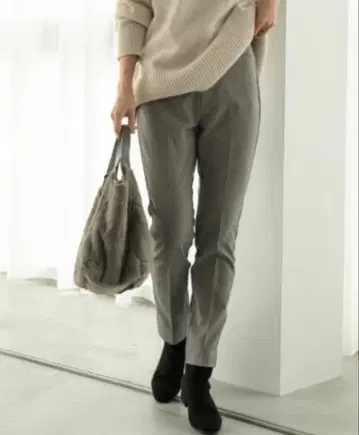 오페이크 클립 [36] 스트레치 팬츠 그레이 속기모 여성용