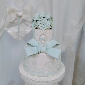 반지 필로우 클레이 케이크 (블루1)