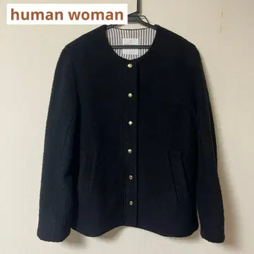 human woman 슬라이버 블루종 블랙