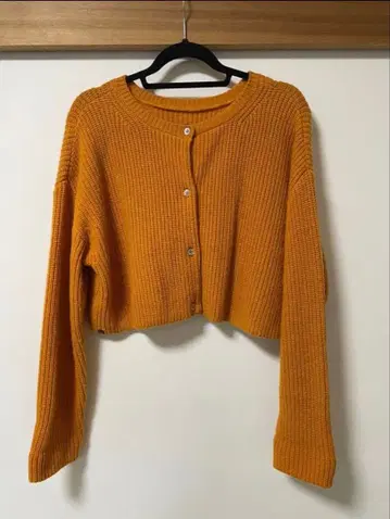 YANUK 2way 숏 가디건 오렌지