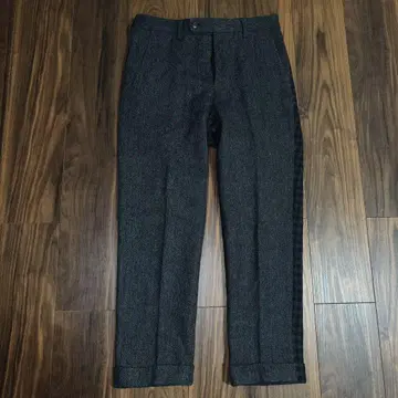 그린 라벨 릴랙싱 헤링본 무늬 글렌체크 슬랙스 S