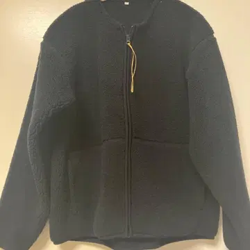 무인 다크 네이비 플리스 자켓