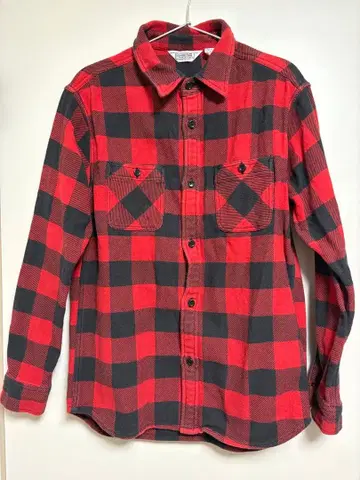파이브 브라더 레드 블랙 플란넬 셔츠 L 사이즈