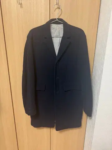 YAECA 네이비 체스터 코트 캐시미어