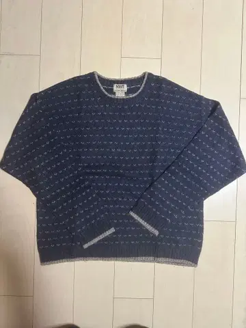 NWT 남성용 니트 00s 버즈아이 니트 코튼 니트