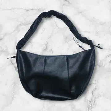 WYM 숄더백 블랙 블랙 초승달 반달 대형 큰