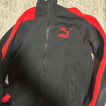 PUMA 집업 자켓 S 블랙/빨간색