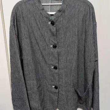 Quotidienne 스트라이프 패턴 긴팔 셔츠 F 사이즈