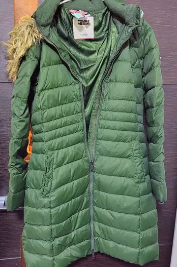 클리닝 완료 TOMMY JEANS 다운 자켓 85 올리브 그린