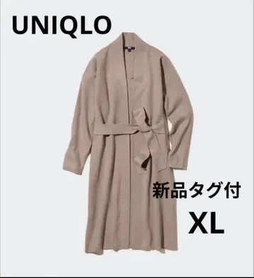 택 포함 새상품 UNIQLO 수플레얀 벨티드 니트 코트 XL