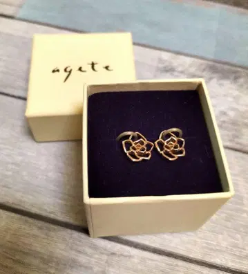 agete [아가트] 장미 K10 골드 귀걸이 참 단종 상품
