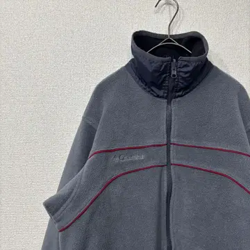 컬럼비아 플리스 자켓 로고 미국 빈티지 의류 S 3359