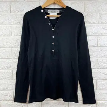 90s 캐서린 햄넷 런던 롱 슬리브 헨리넥 티셔츠