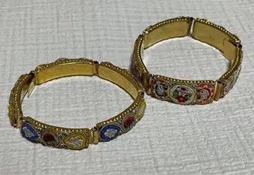 마이크로 모자이크 팔찌 빈티지 2개 세트