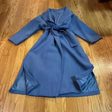 GRL 파란색 롱 코트 벨트 포함