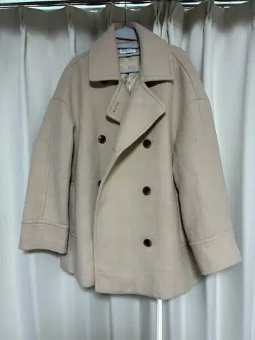 [ 12/26까지 ] 베이지 울 더블 브레스트 피 코트