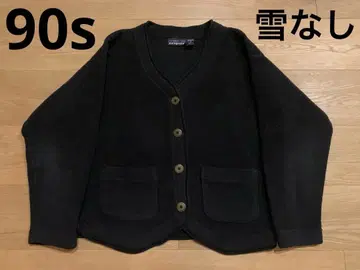 빈티지 90s Patagonia 눈 없음 윈터 가디건 블랙