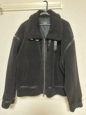 AZUL by moussy 블랙 보아 플리스 자켓