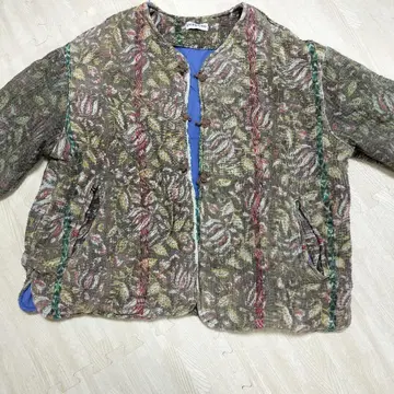 포키프시 자수 자켓 차이나 버튼