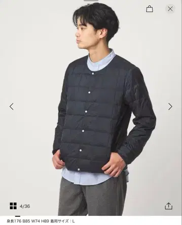 TAION 크루넥 버튼 다운 자켓